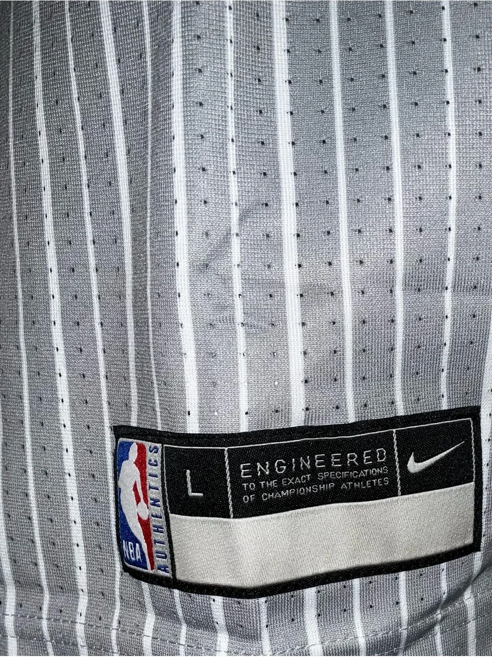 Official Nike Dri Fit NBA G League Referee Black Gray Jersey Shirt Size Large